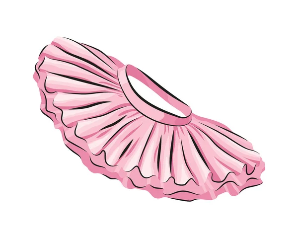 Accesorio Ballet Parte Del Vestido Ballet Rosa Falda Tutú Vector — Vector de stock