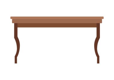 Boş tahta masa ya da masaüstü. İç mekan manzarasının temiz küçük bir unsuru. Nesne sunumu için şablon. Masa beyaz arkaplanda izole edildi.