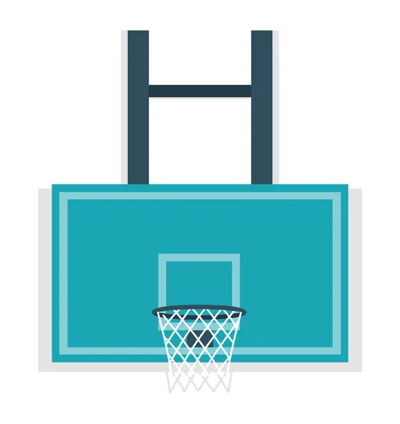 漫画学校のジム機器 バスケットボールだ チームのゲームコンセプトのためのベクトルインテリアデザイン要素 平面図 — ストックベクタ