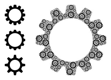 Özyineleme Cog Simgesi Benlik Mozaiği