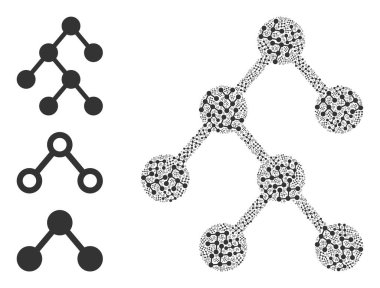 Özyineleme İkili İlişkiler Simgesi Kendi Kolajı