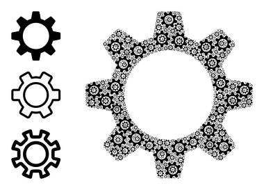 Özyinelemeli Çarklı Simge Özgün Mozaiği