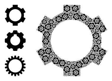 Özyineleme Cog Simgesi Kendini Mozaik
