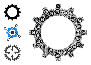 Özyinelemeli Çarklı Simge Özgün Mozaiği