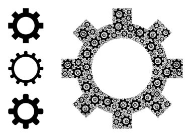 Fractal Cog Simgesi Benlik Mozaiği