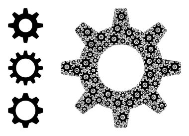 Özyinelemeli Çarklı Simge Özgün Mozaiği