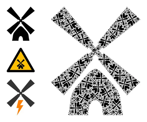 Özyinelemeli Kule Değirmeni Simge Öz Kolajı