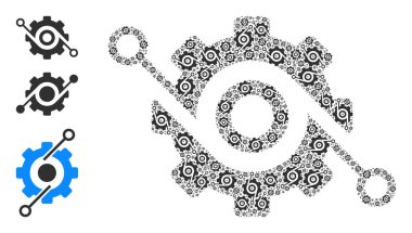 Fractal Akıllı Gear Simgesi Bileşimi