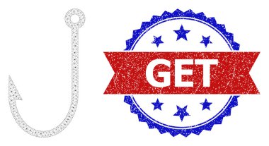 Desenli Get Round Rosette Çift Renkli Mühür ve Ağlı Balık Kancası