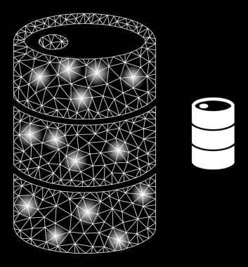 Işıl ışıl benekli Parlak Web Ağ Varili Simgesi