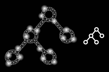 Takımyıldız Düğümleriyle Parlak Web Ağı İkili Bağlantıları Simgesi