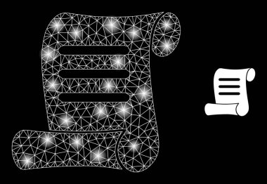 Takımyıldız düğümleriyle Parlak Web Ağ Belgesi Yuvarlama Simgesi