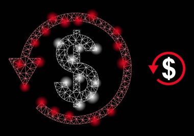 Parlak Web Ağı Dolarlık Yükleme Simgesi Parlak Benekli Simgesi