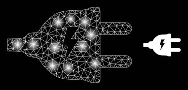 Parlak Web Ağı Elektrik Aracı Eklentisi Simgesi ile Parıltı