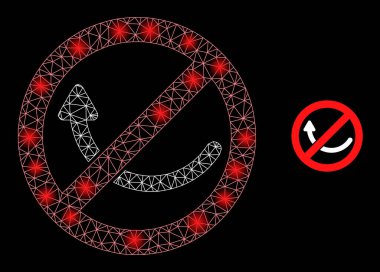 Parlak Web Ağı Yasak Döndürme Simgesi Parlak Noktalı