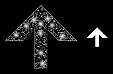 Parlak Web Ağları Takımyıldızı Düğümleriyle Yukarı Taşı