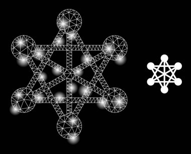 Parlak Web Ağı Simgeyi Işık Noktalarıyla Bağlıyor