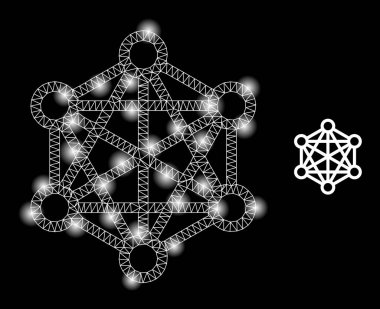 Parlak Web Ağları Ağ İlişkileri Parlak Benekli Simgesi