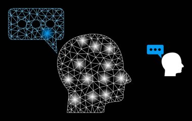 Parlak Web Ağları Kişisel Görüş Simgesi Parlak Noktalar