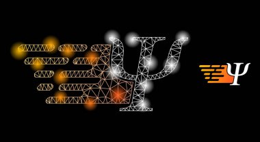 Parlak Web Ağı Psi Enerji Simgesi Parlak Benekli