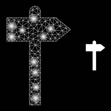 Işıltılı Parlak Web Ağ Yolu İşaretleyici Simgesi