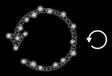 Parlak Web Ağı Parlak Noktalı CCW Simgesini Döndür