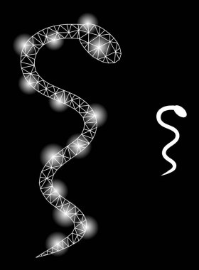 Işıltılı Parlak Web Ağı Yılan Simgesi