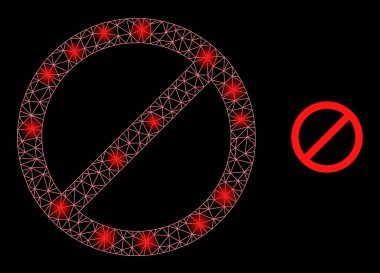 Takımyıldız Düğümleriyle Parlak Web Ağı Durdurma Simgesi