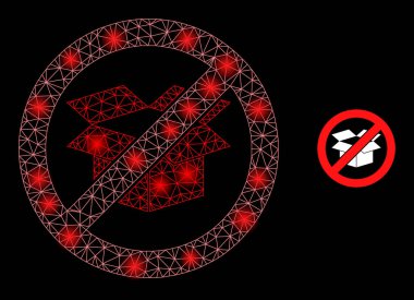 Parlak Web Ağları Durdurucu Karton Kutu Simgesi Parlak Benekli