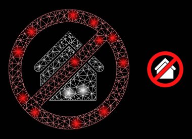 Parlak Web Ağı Durdurma Evi Simgesi Parlak Benekli