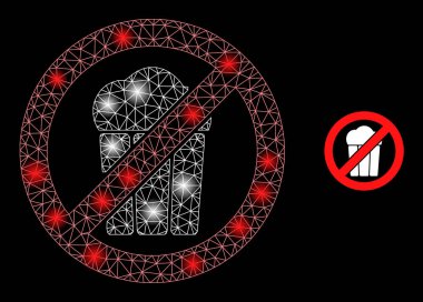 Parlak Web Ağı Parlak Noktalı Patlamış Mısır Simgesini Durdur