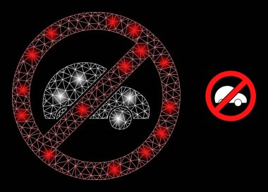 Parlak Web Ağı Parlak Benekli Özel Araba Simgesini Durdur