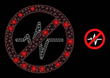 Parlak Web Ağını Durdur Parlak Benekli Nabız Simgesi