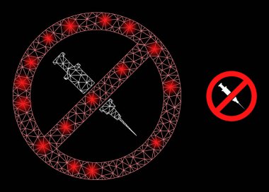 Parlak Web Ağı Aşıyı Durdur Takımyıldızı Düğümlü Simgesi