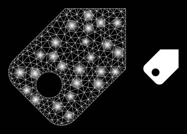 Parlak Benekli Parlak Web Ağ Etiketi Simgesi