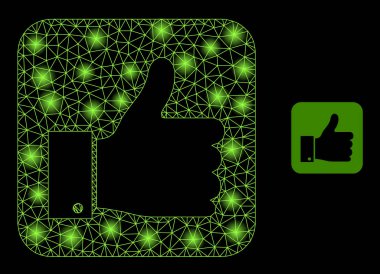 Takımyıldız düğümlü Parlak Web Ağları Başparmak Simgesi Pozitif Simgesi