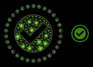 Parlak Web Ağı Parlak Noktalı Gerçek Alan Simgesi