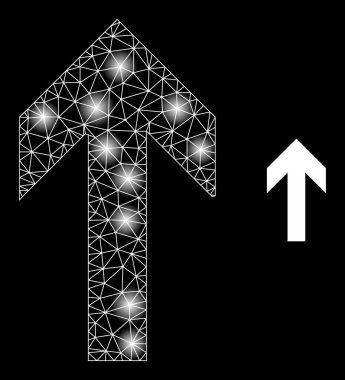 Işık Noktalı Parlak Web Ağı Yönlendirme Simgesi