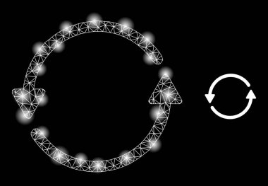 Parlak Web Ağı Güncelleme Okları Parıltılı Simgesi