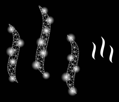 Açık Noktalı Parlak Web Ağı Buhar Simgesi