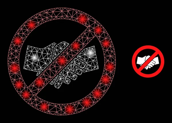 Takımyıldız Düğümleri ile Parlak Web Ağı Durdurma El sıkışma Simgesi