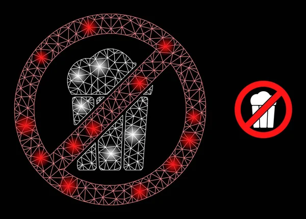 Parlak Web Ağı Parlak Noktalı Patlamış Mısır Simgesini Durdur