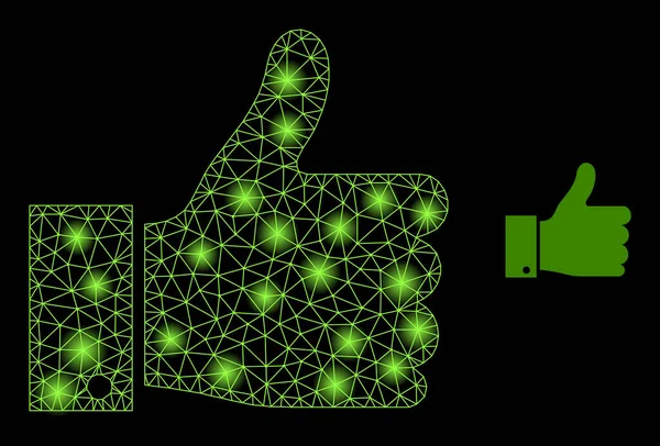 Parlak Web Ağı Parlak Benekli Başparmağınla Simge Yukarı