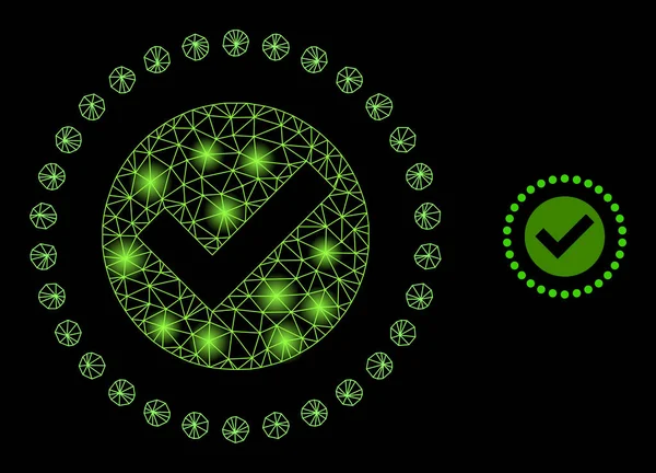 Parlak Web Ağı Parlak Noktalı Gerçek Alan Simgesi