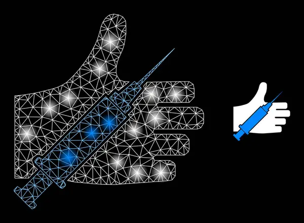 Parlak Web Aşısı Hafif Benekli El Simgesi
