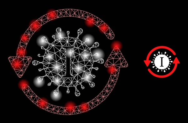 Parlak Web Ağı Yota Coronavirüs Güncelleme Simgesi
