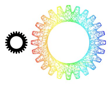 Yumurtadan Çıkan Çarklı Ağ Simgesi ve Tayf Gradyanı