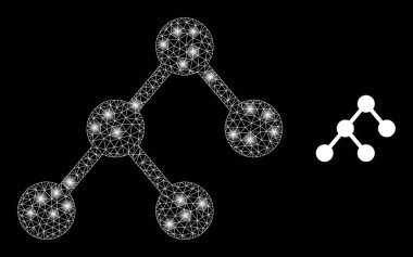 İkili Yapı Simgesi - Işıklı Çokgen Ağ