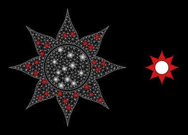 Kara Güneş Simgesi - Takımyıldız Düğümleriyle Kablo Çerçeve Ağı