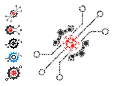 Yapay Virüs Simgesi - Enfeksiyon Kolajı ve Bonus Simgeleri